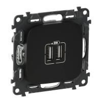 Розетка USB двойная Legrand Valena Allure 240V/5V 1500mA антрацит 754998