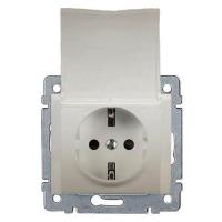 Розетка 2К+3 Legrand Galea Life 16A 250V с/з со шторками крышкой автоматические клеммы перламутр 771564