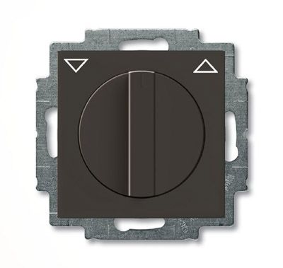 Выключатель жалюзи поворотный без фиксации ABB Basic55 chateau-черный 2CKA001101A0929 Выключатель жалюзи поворотный без фиксации ABB Basic55 chateau-черный 2CKA001101A0929