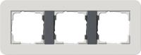 Рамка 3-постовая Gira E3 светло-серый/антрацит 0213421
