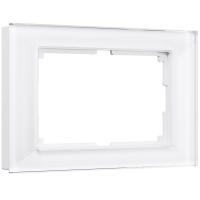 Рамка Werkel Favorit для двойной розетки белый стекло WL01-Frame-01-DBL 4690389073120