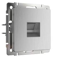 Розетка Werkel Ethernet RJ-45 серебряная рифленая WL09-RJ-45 4690389085062