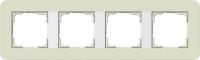 Рамка 4-постовая Gira E3 песочный/белый глянцевый 0214417