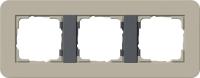 Рамка 3-постовая Gira E3 серо-бежевый/антрацит 0213428
