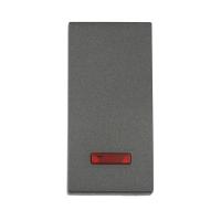 Переключатель LK Studio с двух мест, с индикатором 45х22,5мм (схема 6L) 16 A, 250 B (черный бархат) LK45 850408-1