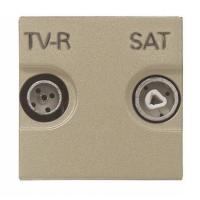 Розетка TV-R-SAT ABB Zenit шампань 2CLA225130N1901