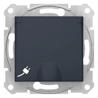 Розетка Schneider Electric Sedna с з/к со шторками и крышкой 16A 250V SDN3100470