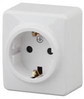 Розетка ЭРА Эксперт 2P E Schuko со шторками 16A 250V Al Cu 11А-2204-01 Б0038818