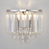 Настенный светильник Eurosvet Torreta 10105/2 хром/прозрачный хрусталь Strotskis