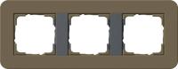 Рамка 3-постовая Gira E3 дымчатый/антрацит 0213426