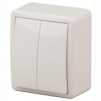 Переключатель двухклавишный ЭРА Эксперт 10AX 250V 11-1204-02 Б0020664