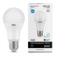Лампа светодиодная Gauss E27 20W 6500K матовая 23239