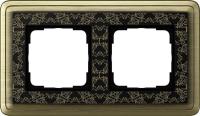 Рамка 2-постовая Gira ClassiX Art бронза/черный 0212662