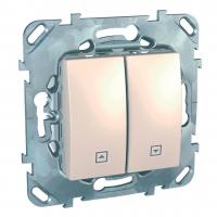 Выключатель двухклавишный для жалюзи Schneider Electric Unica MGU5.208.25ZD