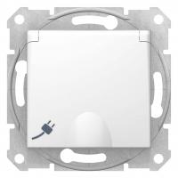 Розетка Schneider Electric Sedna с з/к со шторками и крышкой 16A 250V SDN3100521