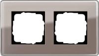 Рамка 2-постовая Gira Esprit C дымчатое стекло 0212522