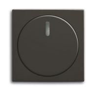 Накладка с ручкой и лампой для поворотного светорегулятора, Basic 55, ch?teau-black