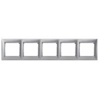 Рамка 5-постовая Legrand Valena алюминий матовый 770335