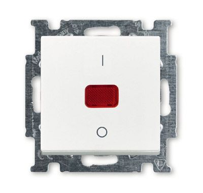 Выключатель одноклавишный двухполюсный ABB Basic55 20A 250V с подсветкой альпийский белый 2CKA001020A0089 Выключатель одноклавишный двухполюсный ABB Basic55 20A 250V с подсветкой альпийский белый 2CKA001020A0089