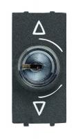 Переключатель с ключом на 3 положения ABB Zenit антрацит 2CLA215310N1801