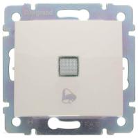 Выключатель кнопочный одноклавишный Legrand Valena 10A 12V с подсветкой Звонок слоновая кость 774315