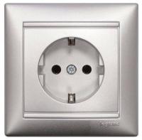 Розетка 2К+3 Legrand Valena 16A 250V с/з алюминий 770123