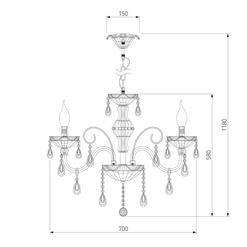Подвесная люстра Bogates 125/6 Strotskis Подвесная люстра Bogates 125/6 Strotskis
