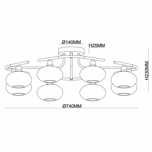 Потолочная люстра Rivoli Anita 4033-308 Б0044509