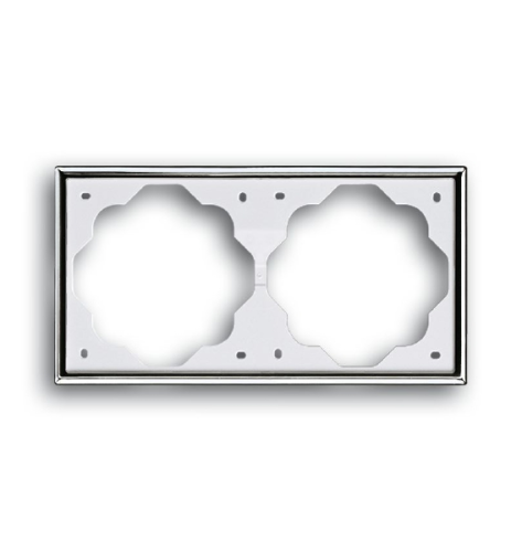 Рамка 2-постовая ABB Impuls хром 2CKA001754A4134 Рамка 2-постовая ABB Impuls хром 2CKA001754A4134