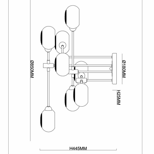 Потолочная люстра Rivoli Evlia 3037-308 Б0044494
