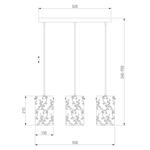Подвесной светильник Eurosvet 1129/3 хром