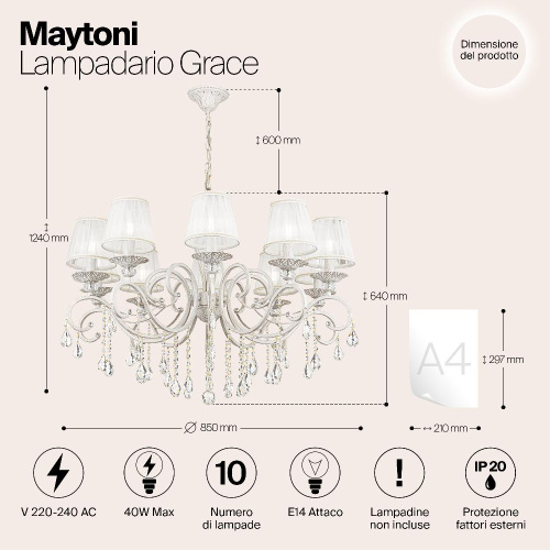 Люстра Maytoni ARM247-10-G