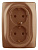 Розетка ЭРА 12 2x2P E Schuko 16A 250V 12-2106-14 Б0031236