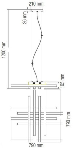 Подвесной светодиодный светильник Horoz Asfor черный 019-011-0085