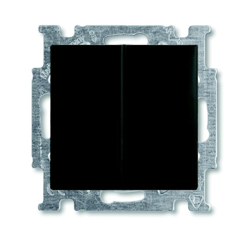 Выключатель двухклавишный ABB Basic55 10A 250V с подсветкой chateau-черный 2CKA001012A2178 Выключатель двухклавишный ABB Basic55 10A 250V с подсветкой chateau-черный 2CKA001012A2178