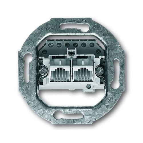 Розетка компьютерная 2хRJ45 ABB BJE 2х8 полюсов параллельно 3 кат 2CKA000230A0235 Розетка компьютерная 2хRJ45 ABB BJE 2х8 полюсов параллельно 3 кат 2CKA000230A0235