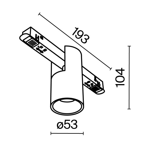 Трековый светильник Technical TR122-2-7W3K-BS Трековый светильник Technical TR122-2-7W3K-BS