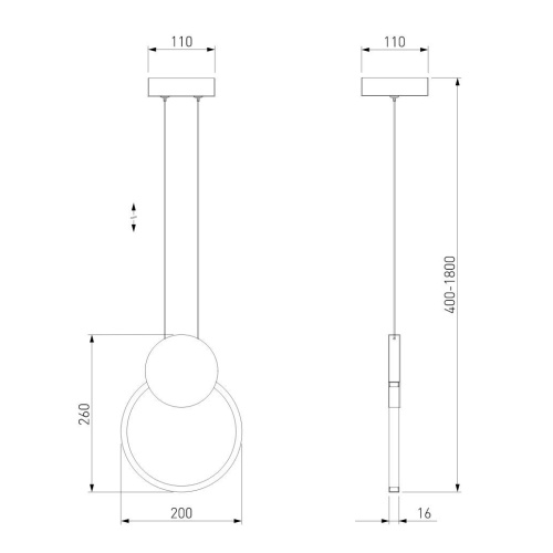 Подвесной светодиодный светильник Eurosvet Style 50217/1 LED бронза Подвесной светодиодный светильник Eurosvet Style 50217/1 LED бронза
