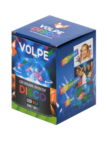 Светодиодный светильник-проектор Volpe Disco ULI-Q302 03W/RGB Black 09840