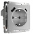 Розетка Werkel с быстрой зарядкой USB Type A+С серебряный рифленый W1171709 4690389176456