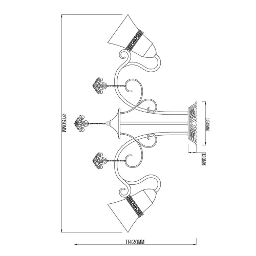 Потолочная люстра Rivoli Zeffiro 2040-308 Б0038388