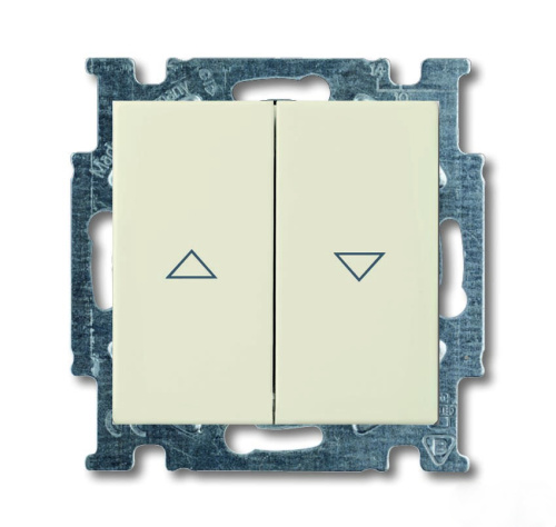 Выключатель жалюзи без фиксации ABB Basic55 слоновая кость 2CKA001413A1085