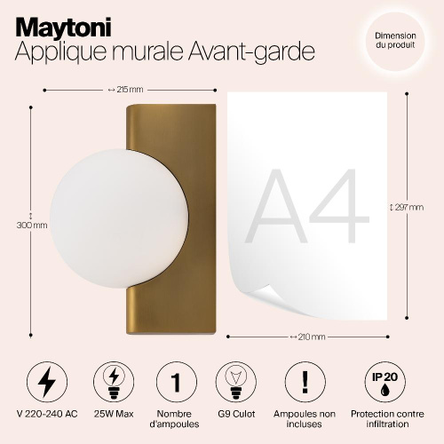 Бра Maytoni Avant-garde MOD324WL-01BS Бра Maytoni Avant-garde MOD324WL-01BS