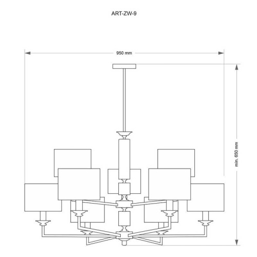 Подвесная люстра Kutek Mood Artu ART-ZW-9 (Z)