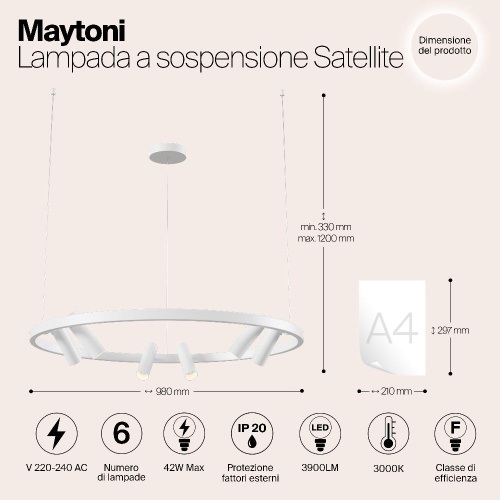 Подвесной светильник Maytoni MOD102PL-L42W