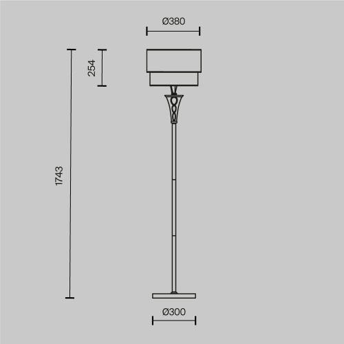 Торшер Maytoni Lillian H311-FL-01-G