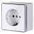 Розетка Werkel с заземлением Gallant белая WL15-02-01 4690389102080