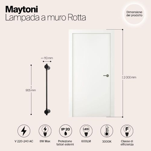 Бра Maytoni Rotta MOD413WL-L8B3K