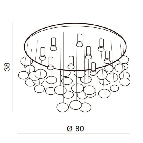 Потолочная люстра Azzardo Luvia 80 AZ2542