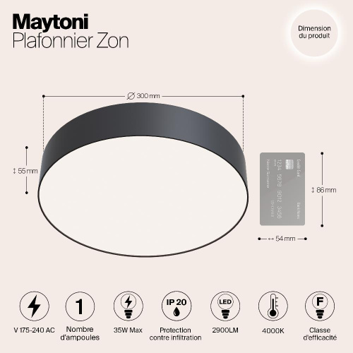 Потолочный светодиодный светильник Maytoni Zon C032CL-L43B4K